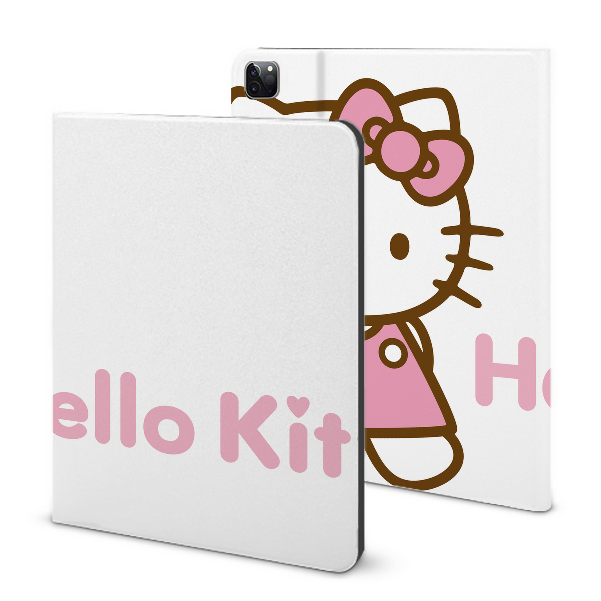 （画像用） Hello Kitty ハローキティ IPad ケース ブック型 PUレザー TPU 耐衝撃 軽量 薄型 ペン収納なし 全面保護 IPad 各モデル対応